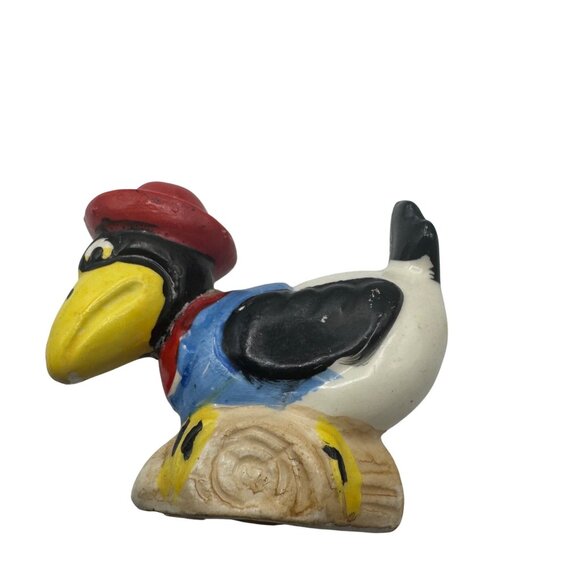 Pair Of Ceramic Cowboy Crow Salt & Pepper Shakers Hand-Painted Farmhouse - Picture 5 of 8